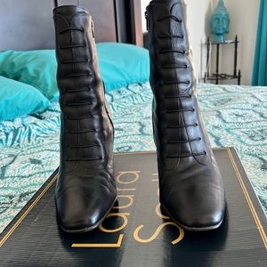 Laura Scott Black Booties Size 9 Wednesday Addams Witch Costume comfy boot